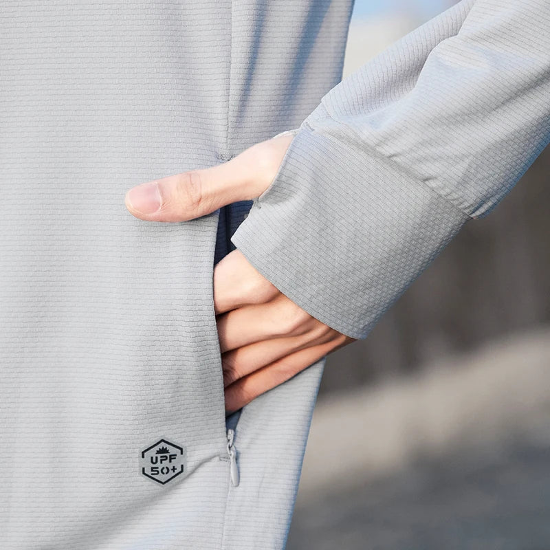 YJKVUR Unisex Summer New UPF 50+ UV Sun Protection Hoodie Jacket Men