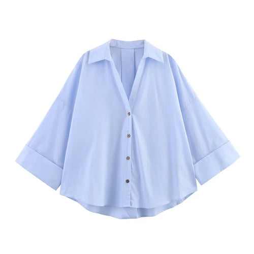 MUJER 2025 Oversized Shirt Women Striped Casual Shirts and Blouses