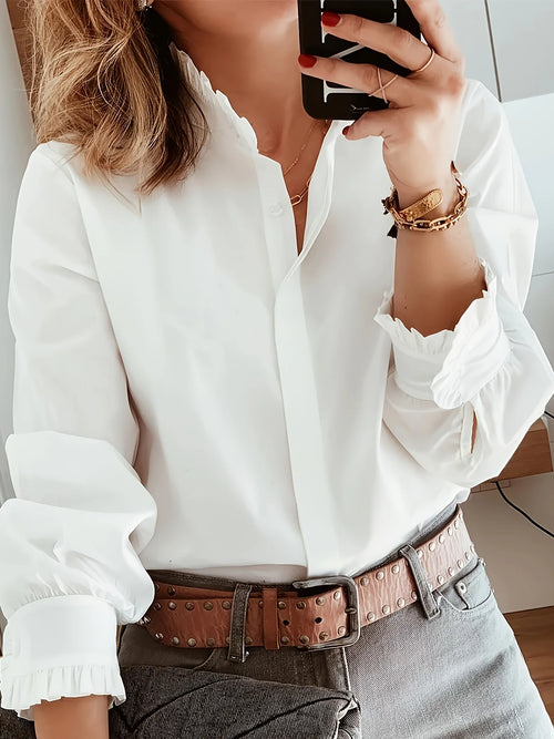Temperament Loose Woman Shirt Fashion Casual Blouse Elegant long