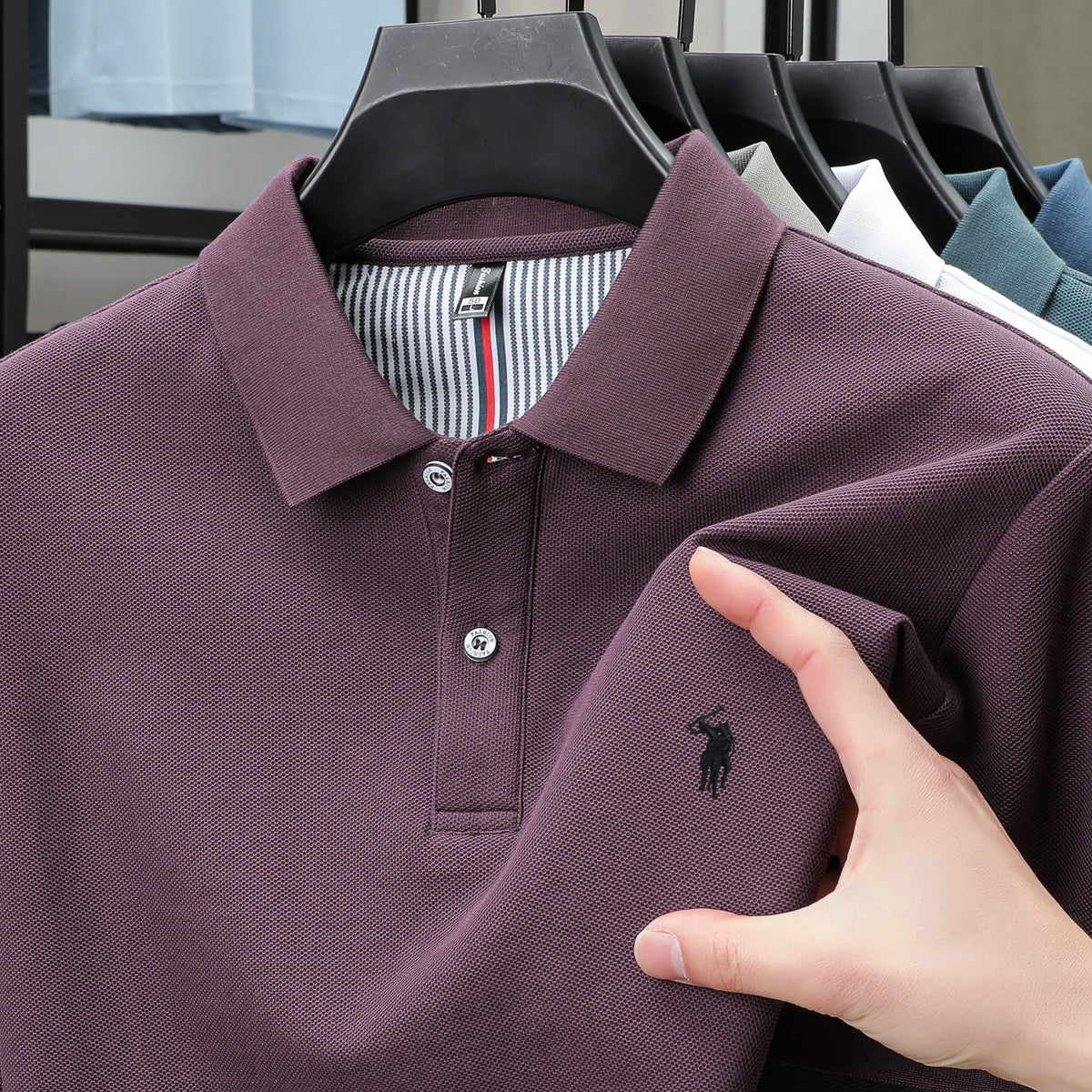 100% Cotton Men's Breathable Short-Sleeved T-Shirt, High-End Luxury