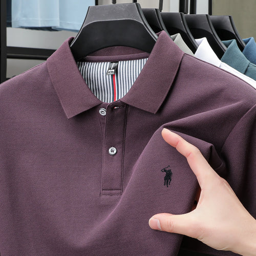 100% Cotton Men's Breathable Short-Sleeved T-Shirt, High-End Luxury