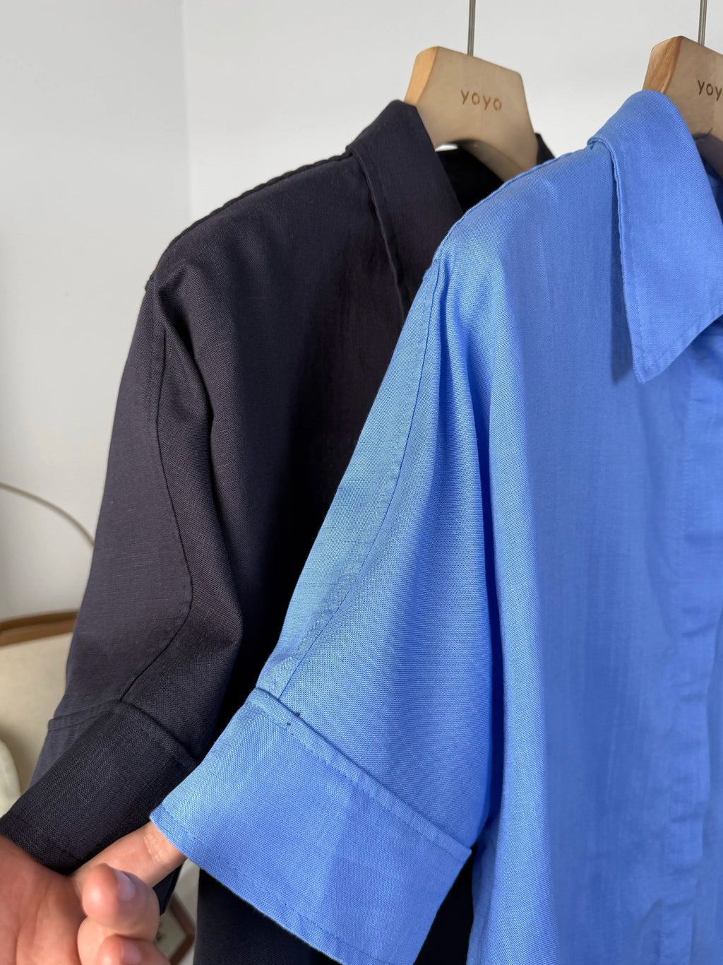 Casual Loose Button Up Short Sleeve Linen Shirt Women Summer Blouse