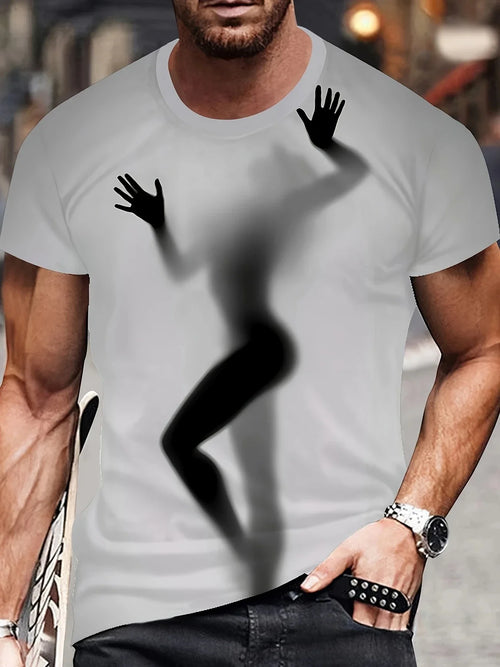 Summer Fun for Men's T-Shirt 3D Graphic Abstract Stylish O-Neck Short