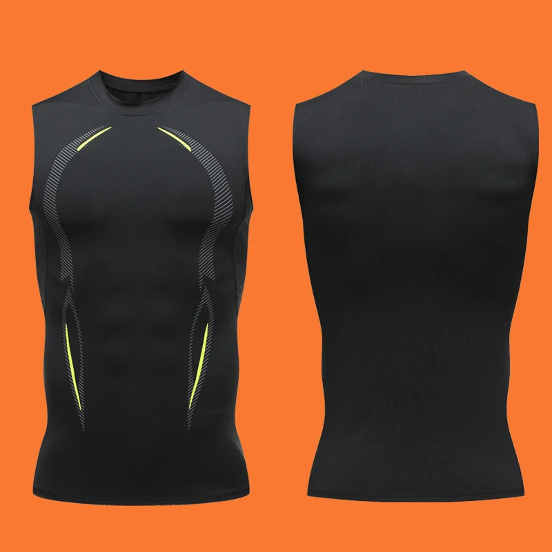 Compression Tank Top Men Running Gym Shirt Sleeveless Quick Dry