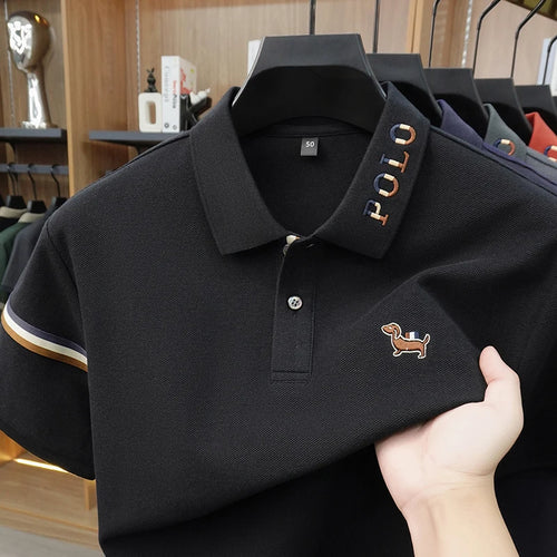 100% pure cotton short sleeve polo shirt summer comfort men's T-shirt