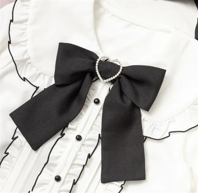 Kawaii Womens Shirts Lolita Y2K Cute Japanese Style Blouse Elegant