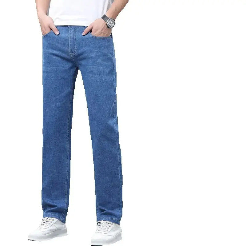 New Men Light Luxury Stretch Slim Fit Pants Comfortable Soft Business
