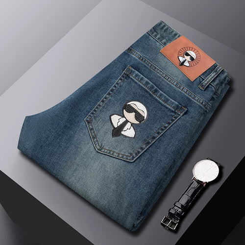 Fashionable Slim Fit Men's Pants Brand, Spring and Summer Jeans,