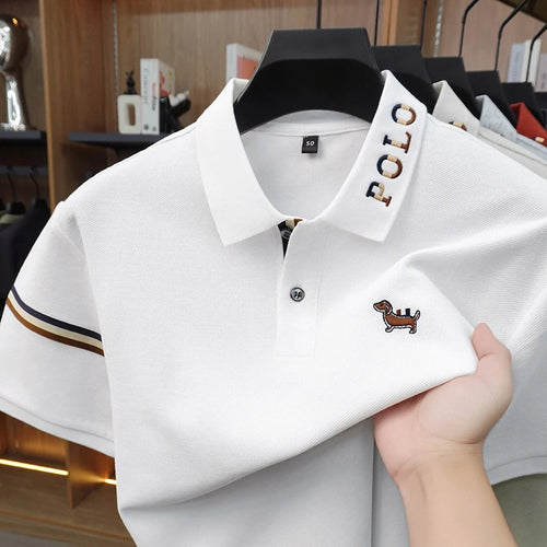 100% pure cotton short sleeve polo shirt summer comfort men's T-shirt