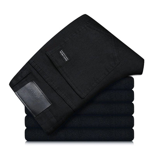 2024 Fashion Men Stretch Loose Straight Jeans Casual Elastic Slim Fit