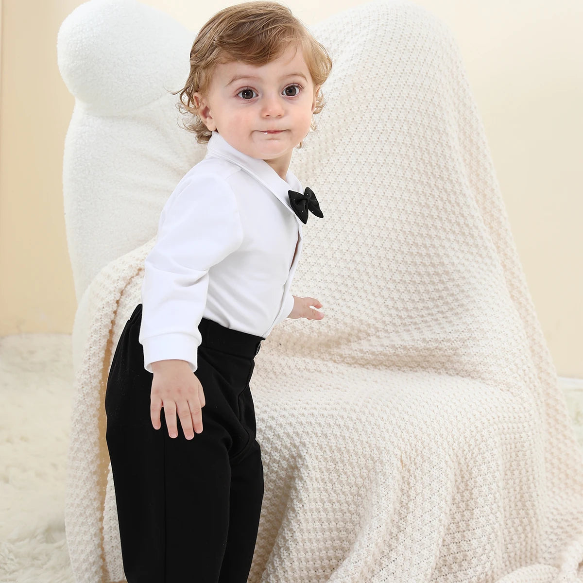 Baby Tuxedo Boys Suit Infant Wedding Gentleman Formal Dress Easter