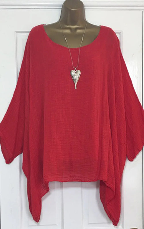 2023 Autumn Womens Clothing Fashion Batwing Sleeve Solid Color Loose
