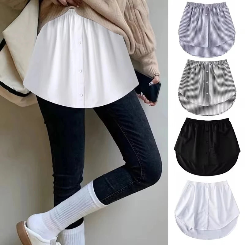 Women Girls Shirt Blouse Extender Adjustable Layering Faux Top Lower