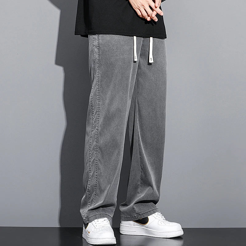 2024 Spring/Summer New Soft Lyocell Fabric Men's Jeans Thin Loose