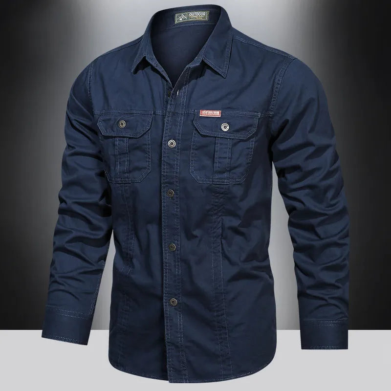 2023 Spring Shirts Men Long Sleeve Casual Cotton Shirt High Quality