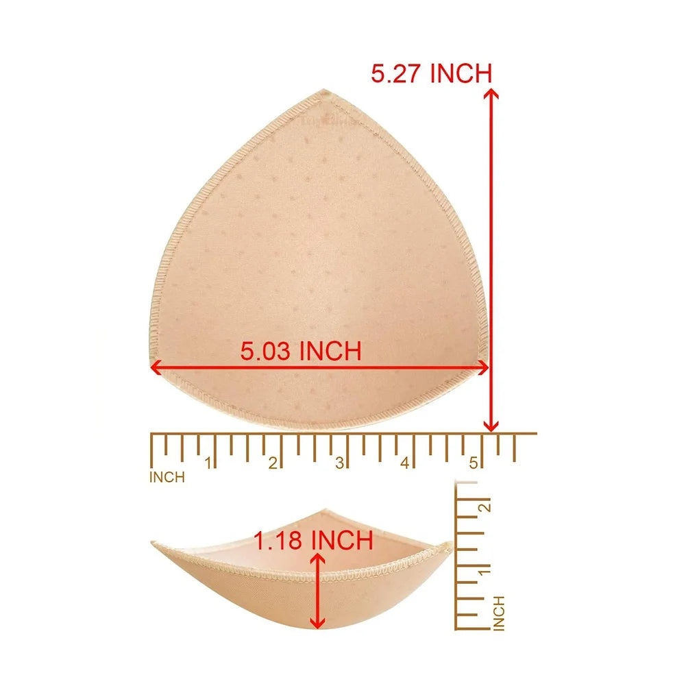 3 Pairs Women's Removable Cups Bra Pads Inserts Triangles Bra Pads