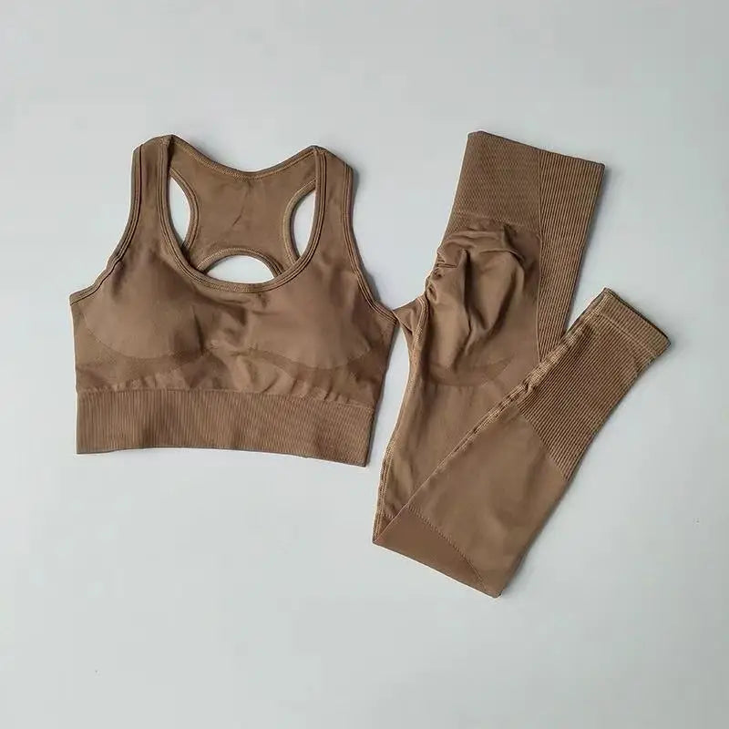 2PCS Sports Bra Women's Set Professional Fitness Tank Top Bra