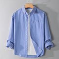Autumn Oxford Long Sleeve Shirt Men's Simple Slim Breathable Classic