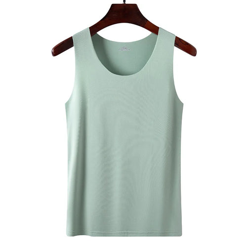 1pcs Ice Silk Tank Tops Seamless Mens Vest Sleeveless Sport Bodysuit