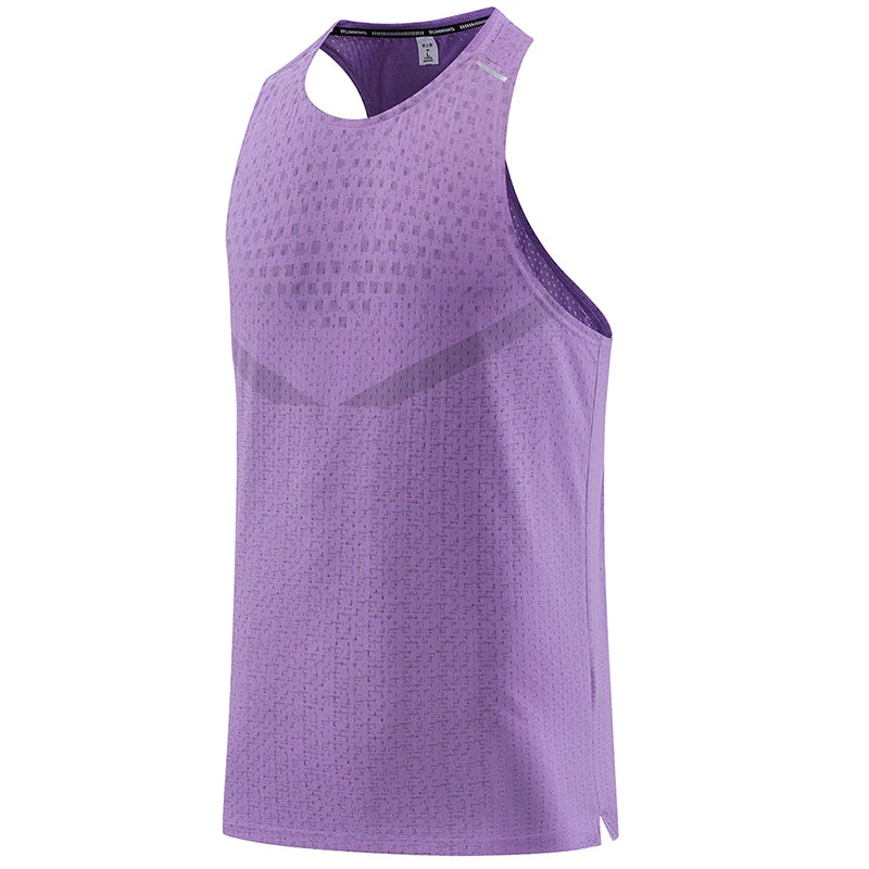 Men Gym Vest Breathable Mesh track and field Summer Cool Beach Travel