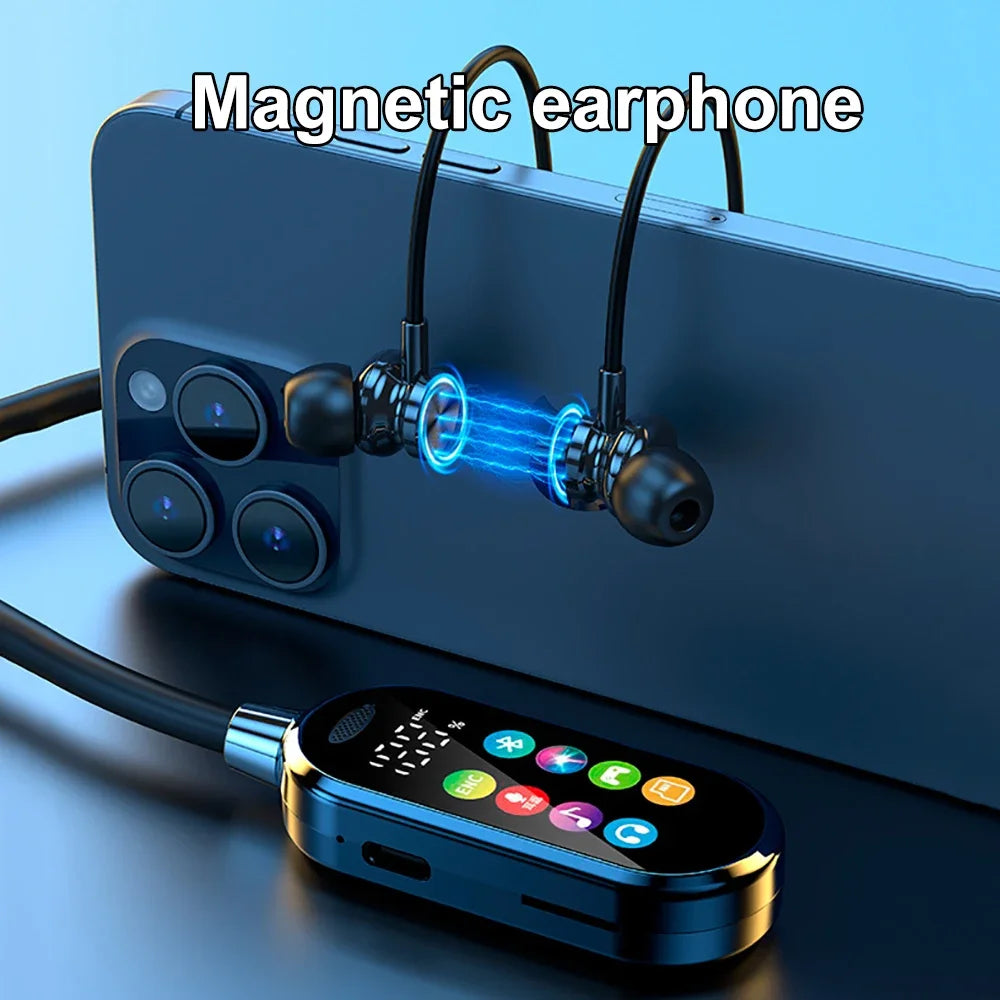 Color Screen Bluetooth 5.4 Earphones Neckband Headphones Wireless