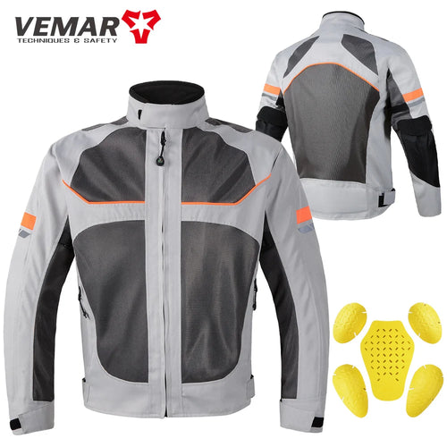 Vemar Summer Men Motorcycle Jacket Motocross Protective Gear Jacket