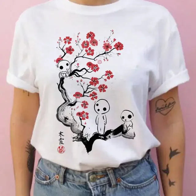 Summer men and women short-sleeved Studio Ghibli Totoro T-shirt