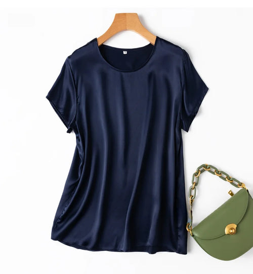 100% Mulberry Silk 19 Momme Charmeuse Silk Women Tank Top T-shirt