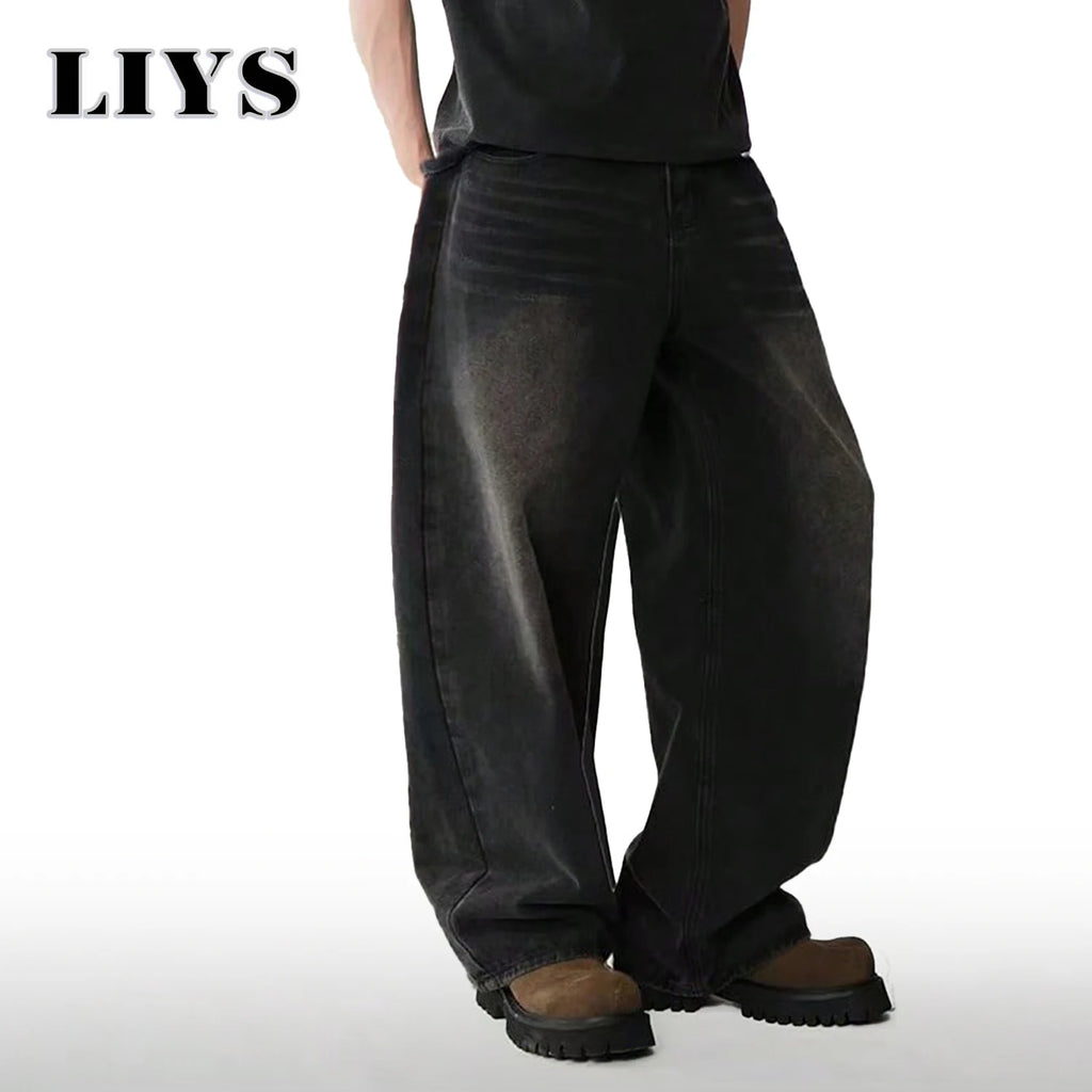 Four Season Men's Jeans Korean Version Student Casual Pants High