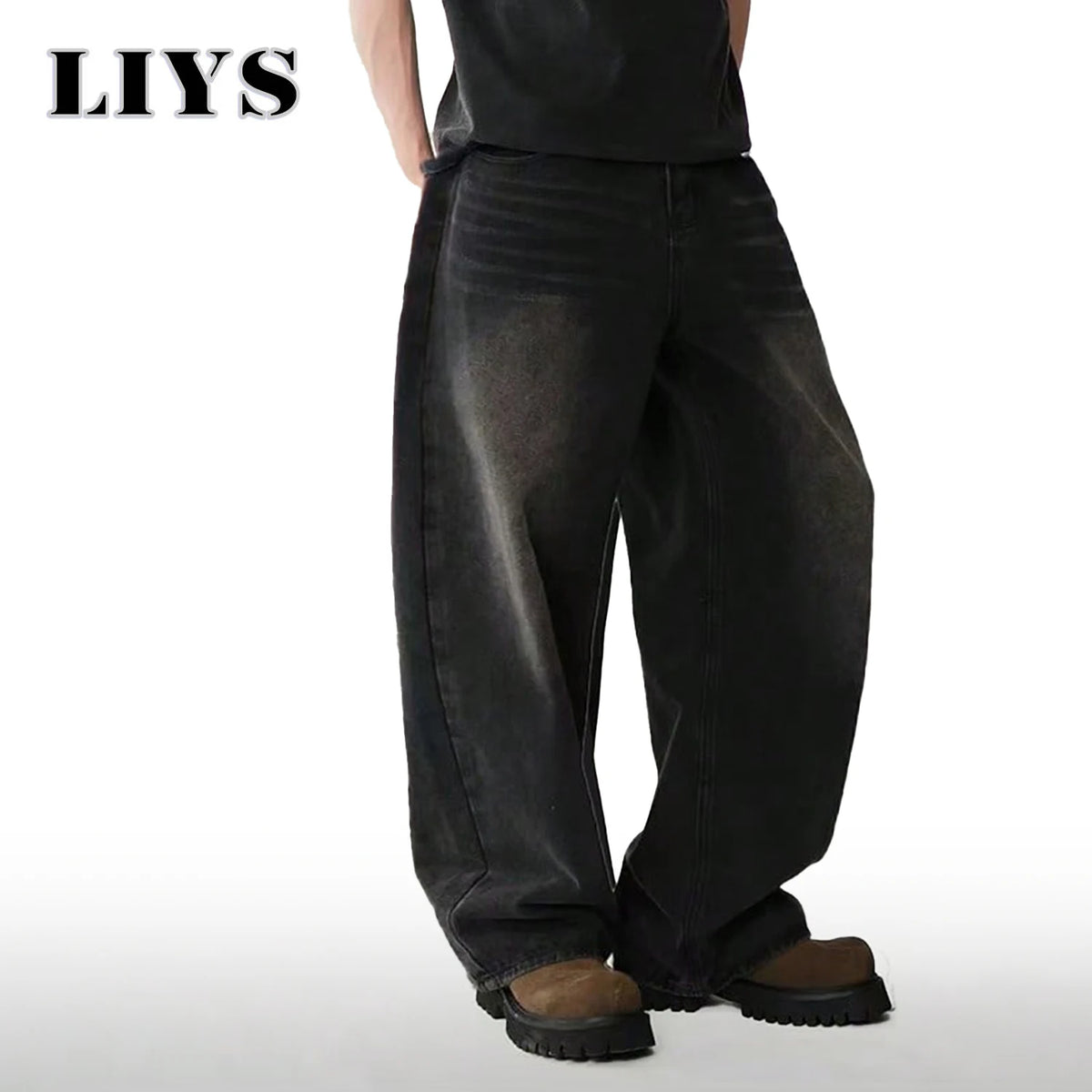 Four Season Men's Jeans Korean Version Student Casual Pants High