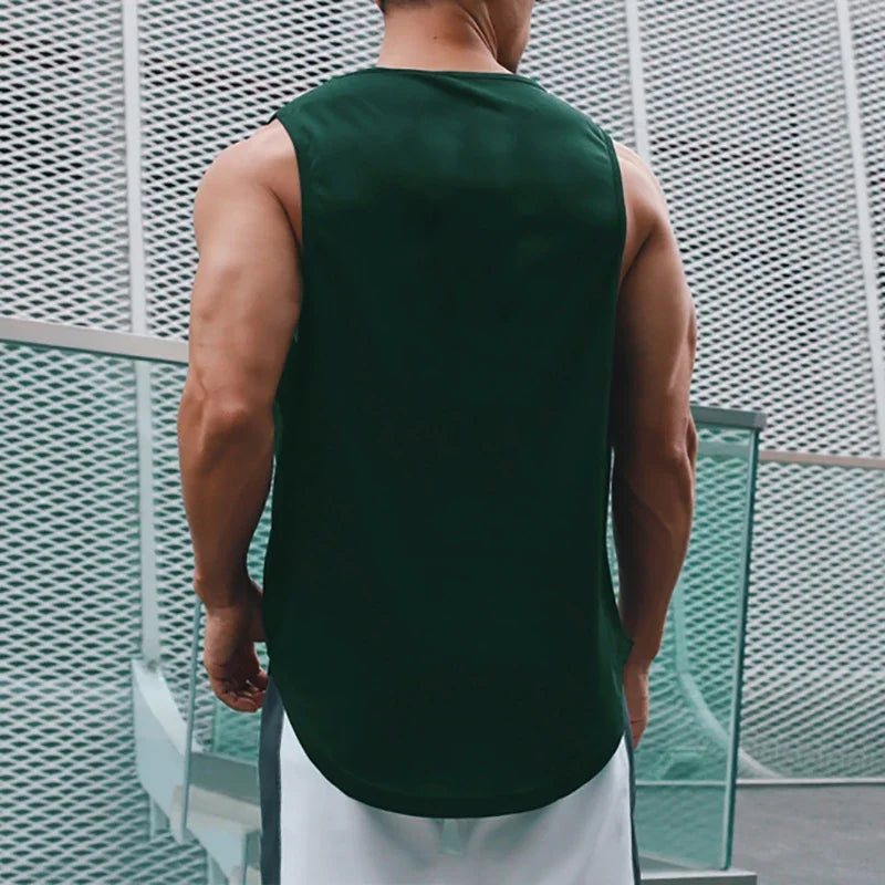 Gym Bodybuilding Sports Sleeveless T-Shirts Mens Fitness Workout