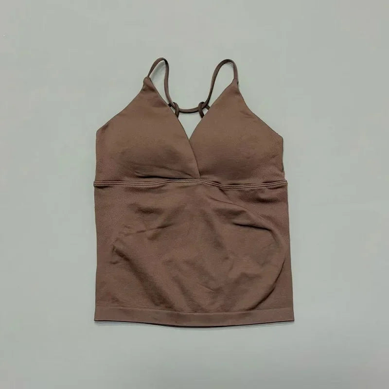 Sports Tank Top Women Slim Body Shaping Yoga Halter Gym Running