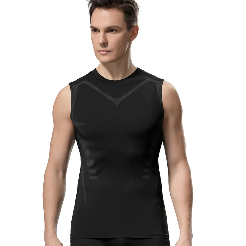 Compression Tank Top Men Gym Shirt Sleeveless Quick Dry Printing