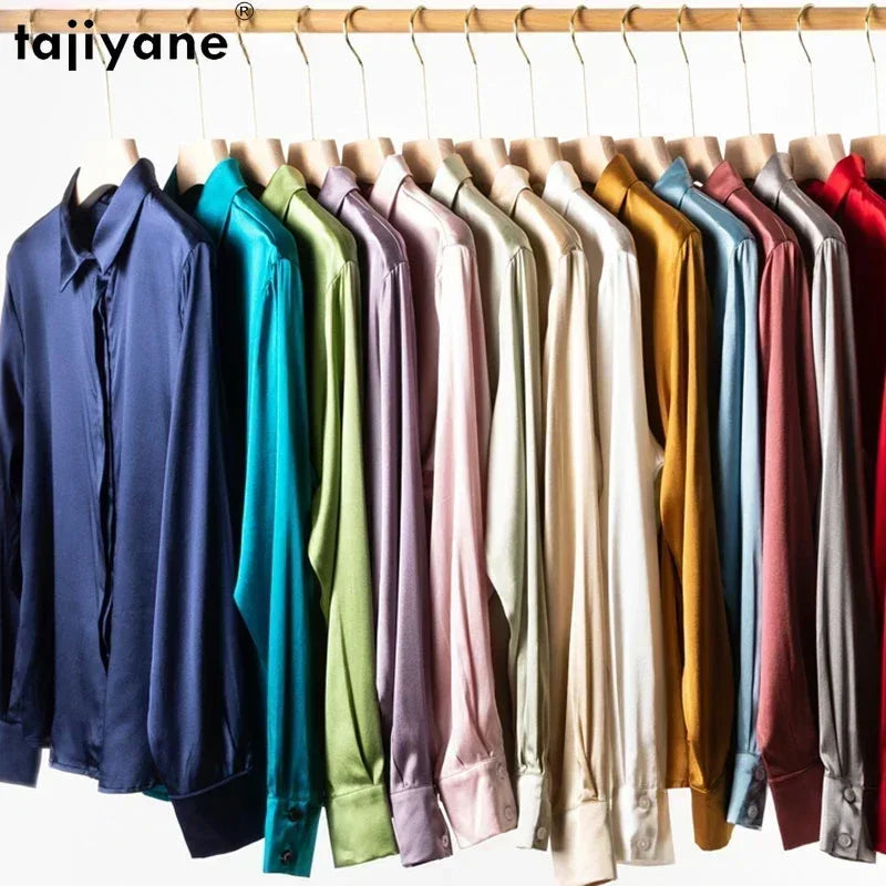 Tajiyane Women's 93% Mulberry Silk 7% Spandex 19 momme satin Silk