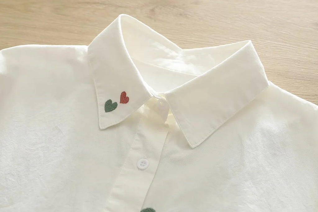 Women Spring Autumn Style Blouses Pure Cotton Shirts Lady Casual Long