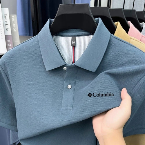 100% pure cotton 2026high-end brand men's short sleeve polo shirt