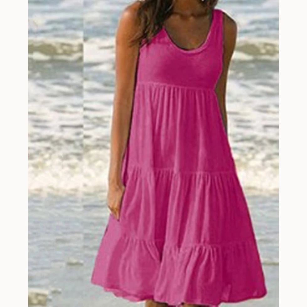 Sexy Suspender Dress Women's Fashon Chic Solid Bodycon Sleeveless