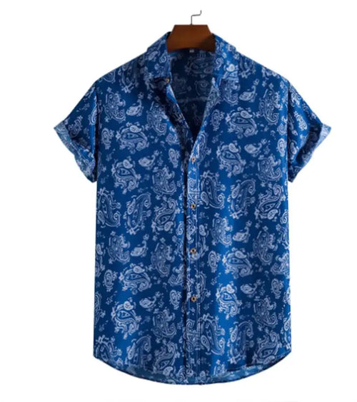 3D Printed Leopard Shirt For Men Casual Fashion Summer Short Sleeves