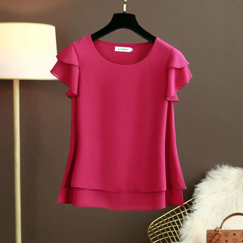 Fashion Brand Summer Oversized Loose and Thin Casual Blouse Top Short
