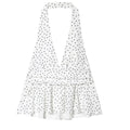 HXAO Polka Dot Crop Top Women Corset Summer Halter Top Sleeveless