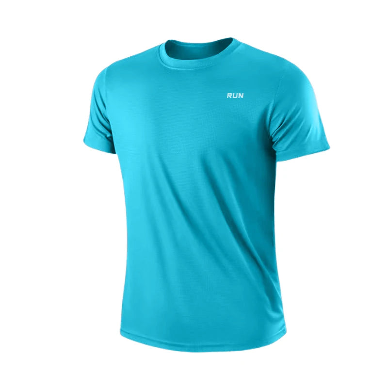 Summer Mens Quick Dry Running Bodybuilding Shirts Sport Gym t Shirt