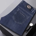 High-quality Autumn Winter Men's Slim Straight-leg Jeans Light