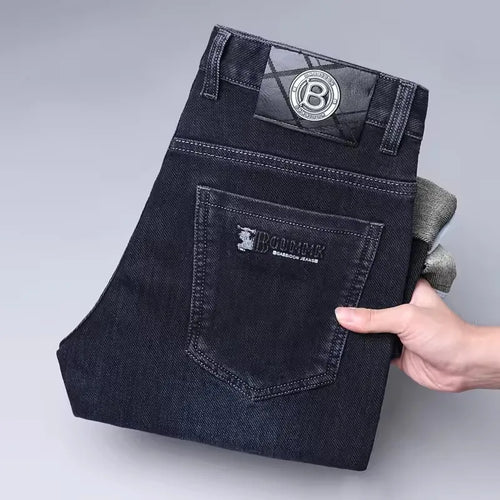 Men's Straight-leg Jeans High-quality Light Luxury Embroidered Casual