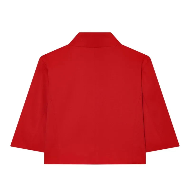 Women's Cropped Short Blazer New 2026 Spring Summer High-Neck Short