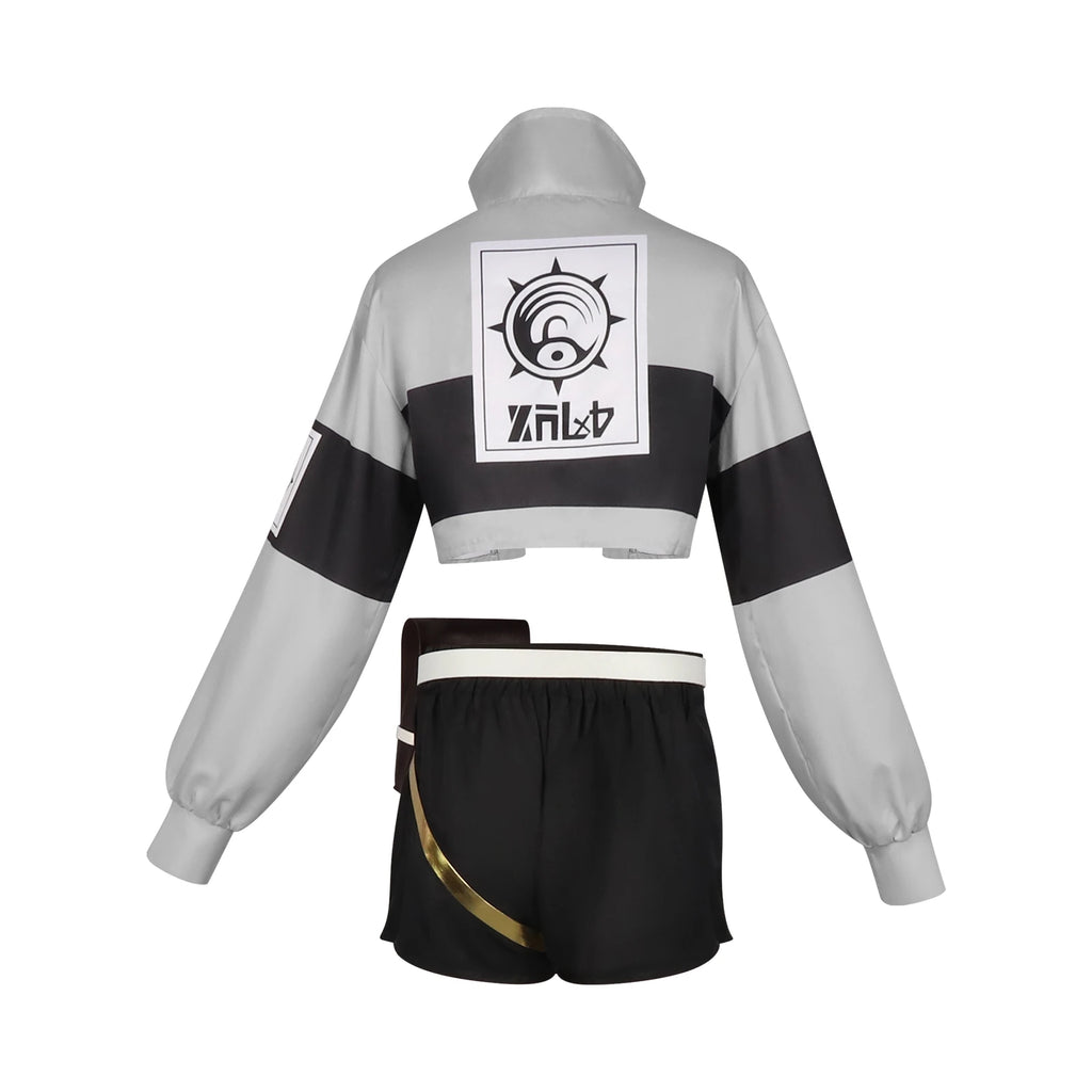 Gachiakuta Riyu Cosplay Costume Full Set Anime Grey Cropped Jacket