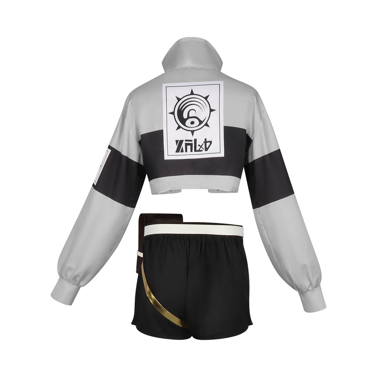Gachiakuta Riyu Cosplay Costume Full Set Anime Grey Cropped Jacket
