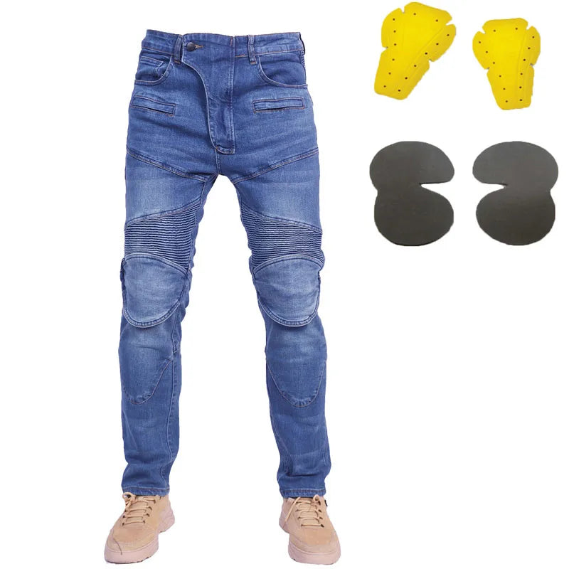 4 Seasons PK718 Motorcycle Pants Outdoor Riding Jeans Built-in