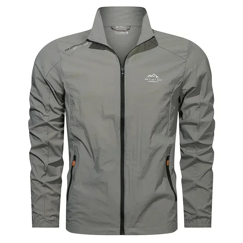UPF100+ Men Summer Windbreaker Zip Pockets Uv Sun Protection Jackets