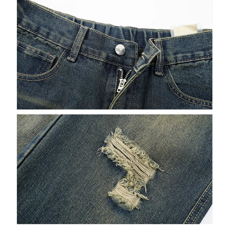 Men's American Style Loose Straight Leg Jeans Vintage Spring Summer