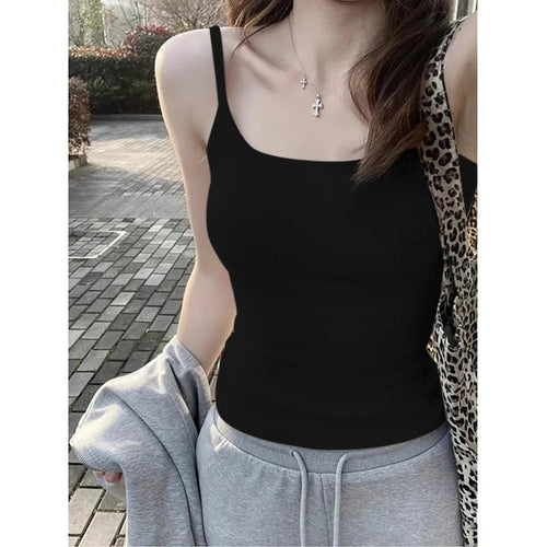 1pcs Girls Padded Bra Tank Top Women Casual Strap Top Vest Female